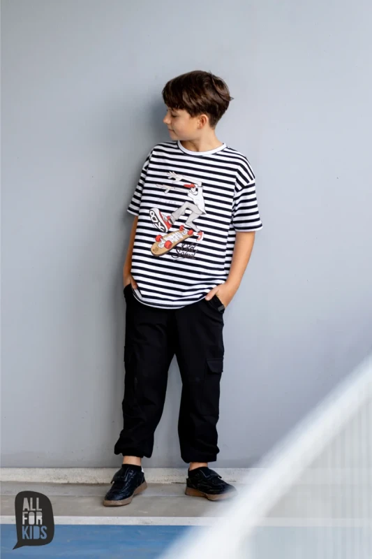 Czarne spodnie dziecięce unisex All For Kids