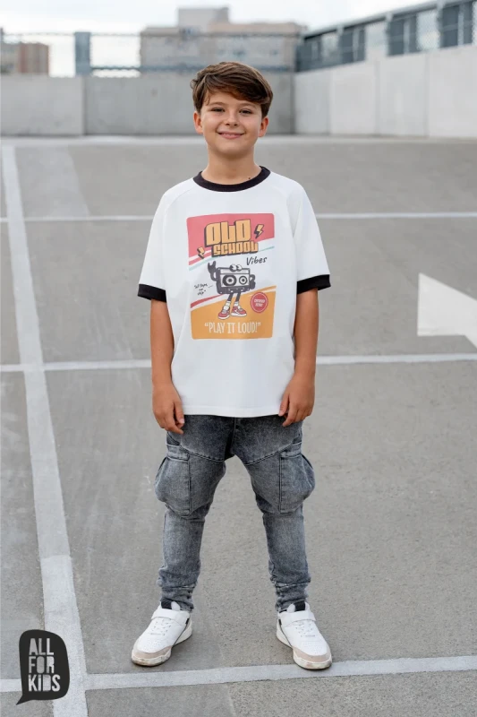 Grafitowe spodnie dziecięce unisex All For Kids