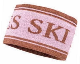 Opaska narciarska Ski Glamour JORON jasny róż brąz Jamiks