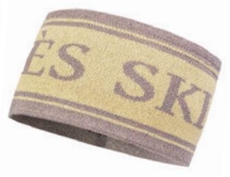 Opaska narciarska Ski Glamour JORON cytrynowy taupe Jamiks