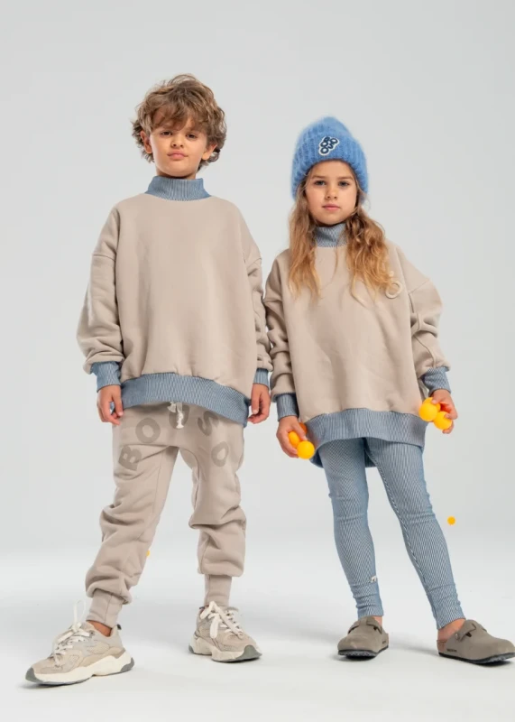 Spodnie 202 BOOSO WARM PANTS BEIGE booso – dziecięce spodnie ocieplane premium