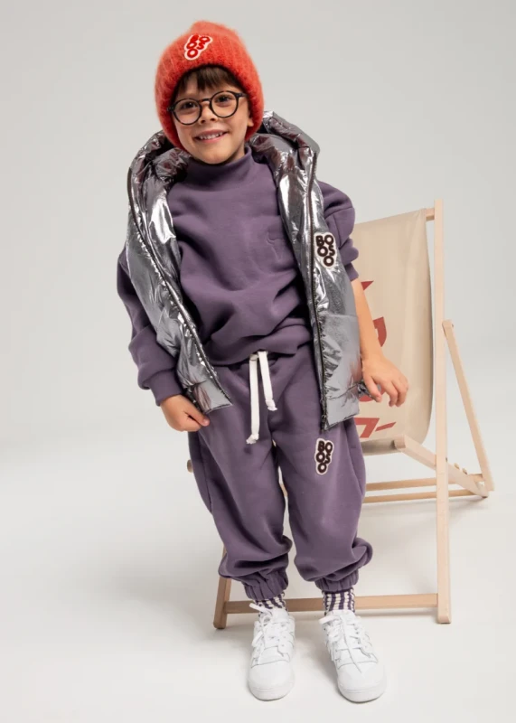 Spodnie 203 BOOSO WIDE PANTS PLUM booso – dziecięce spodnie premium