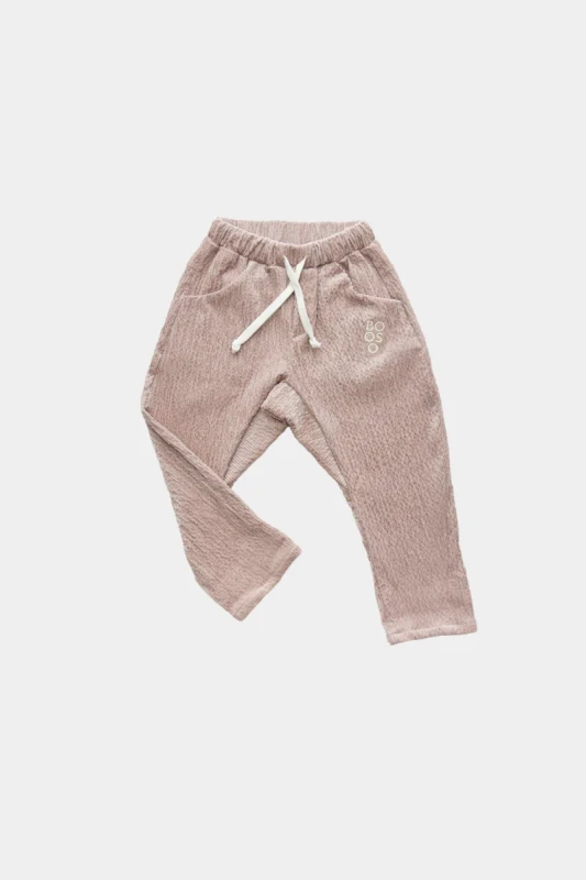 Spodnie 204 CORDUROY PINK PANTS booso – dziecięce spodnie premium z miękkiego sztruksu w kolorze pink