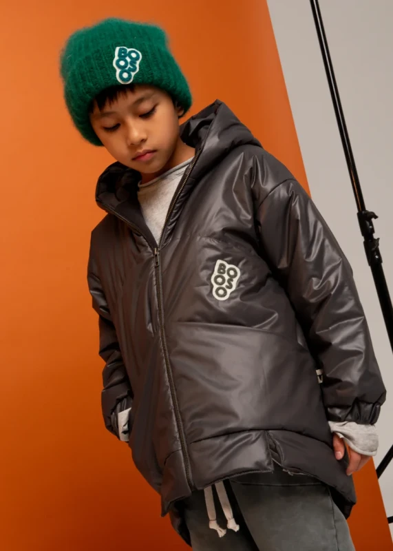 Kurtka 504 GRAPHITE CLASSIC COAT booso – dziecięca kurtka ocieplana premium