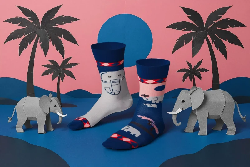 Polskie skarpetki Many Mornings FUNKY ELEPHANT KIDS dla dzieci