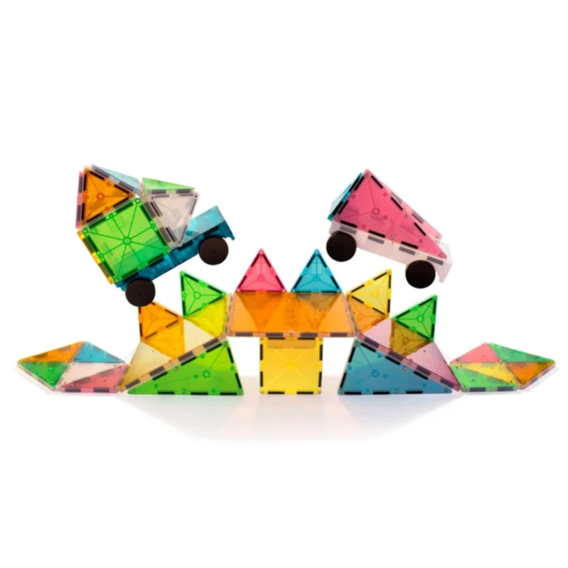 Klocki MAGNA-TILES® Frost – pastelowe płytki magnetyczne z autkami