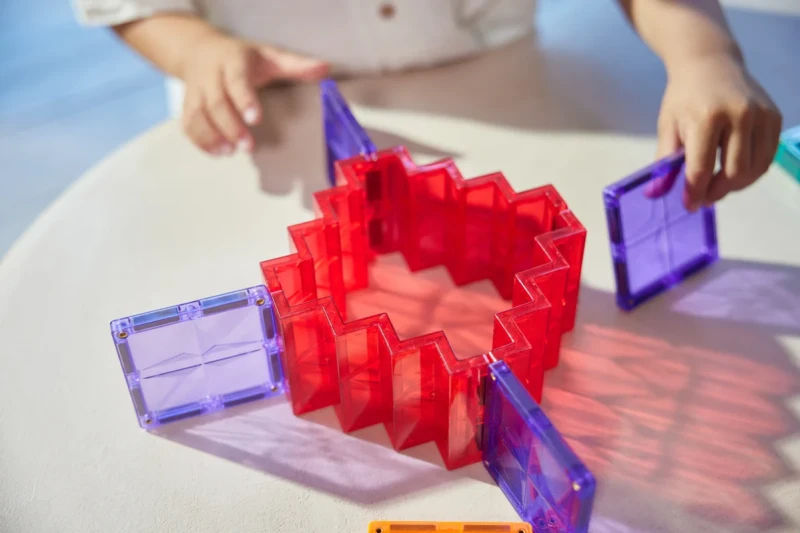 Cleverclixx kompatybilne z Magna Tiles, Connetix i Coblo – Stairs Set 34 el.
