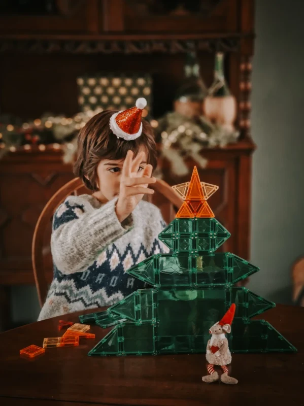 Klocki magnetyczne kompatybilne z Magna Tiles, Connetix i Coblo – Advent Calendar 37 el.