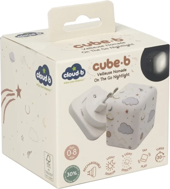 Lampka dziecięca Cube B Kosmos – ciepłe światło LED