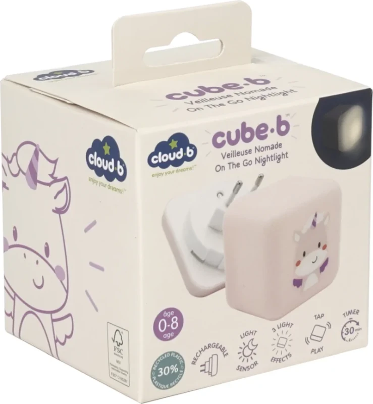 Lampka dziecięca Cube B Jednorożec Lily – ciepłe światło LED