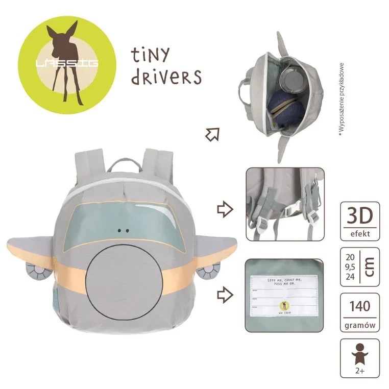 Plecak do przedszkola i spacerów – kolekcja Tiny Drivers