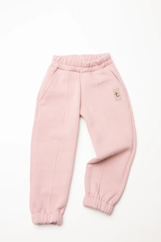 Spodnie ocieplane TUSS WINTER LOOSE pink – ciepłe różowe spodnie dla dzieci