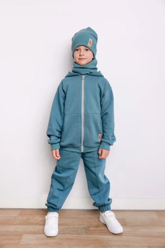 TUSS WINTER LOOSE blue – ciepłe spodnie zimowe dla chłopca i dziewczynki