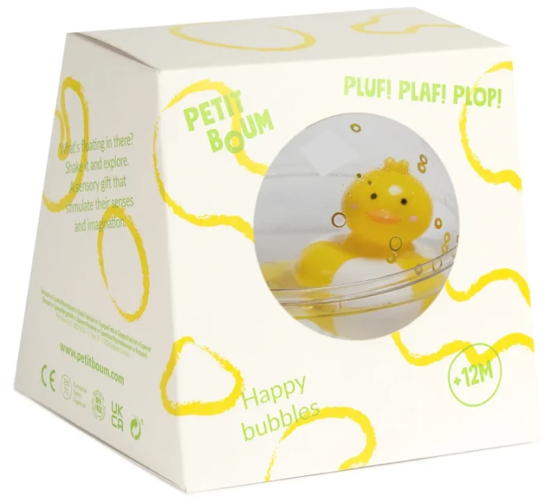 Kula sensoryczna Petit Boum – kaczuszka i małe kaczątko w środku