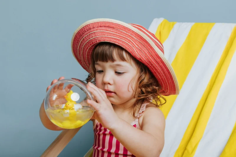 Trwała kula do turlania Petit Boum Happy Bubbles Kaczuszka
