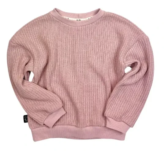 Sweter dla dziewczynki Piu di ME różowy 100% bawełna