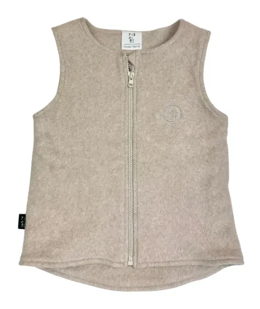 Kamizelka dla dzieci Piu di ME piaskowa ZIP VEST polar