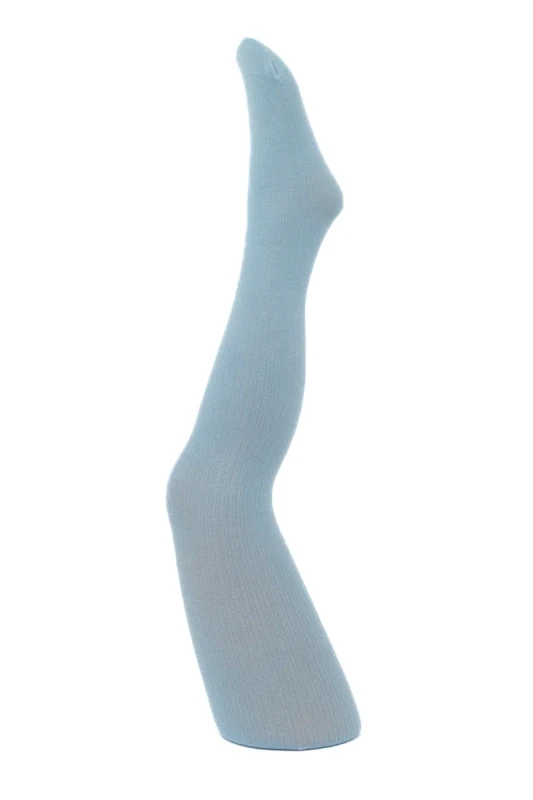 Rajstopki dziecięce NOQ by Knittex PUCHATKI / AGATKA w prążek – błękitne / Baby Blue, miękkie i elastyczne