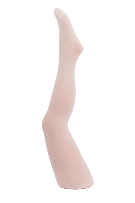 Rajstopki dziecięce NOQ by Knittex PUCHATKI / AGATKA w prążek – jasny róż / Baby Pink, miękkie i elastyczne