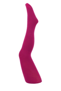 Rajstopki PUCHATKI / AGATKA w prążek FUCHSIA