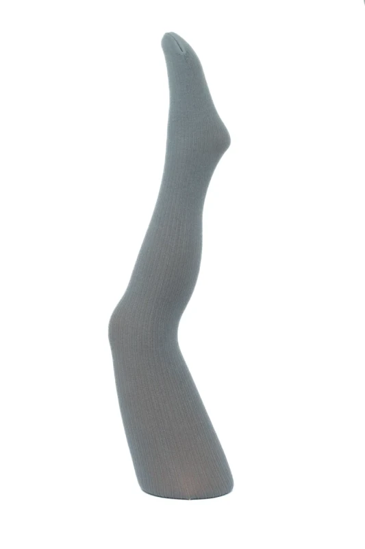 Rajstopki dziecięce NOQ by Knittex PUCHATKI / AGATKA w prążek – szare / Silver