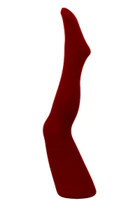 Rajstopki PUCHATKI / AGATKA w prążek BORDO