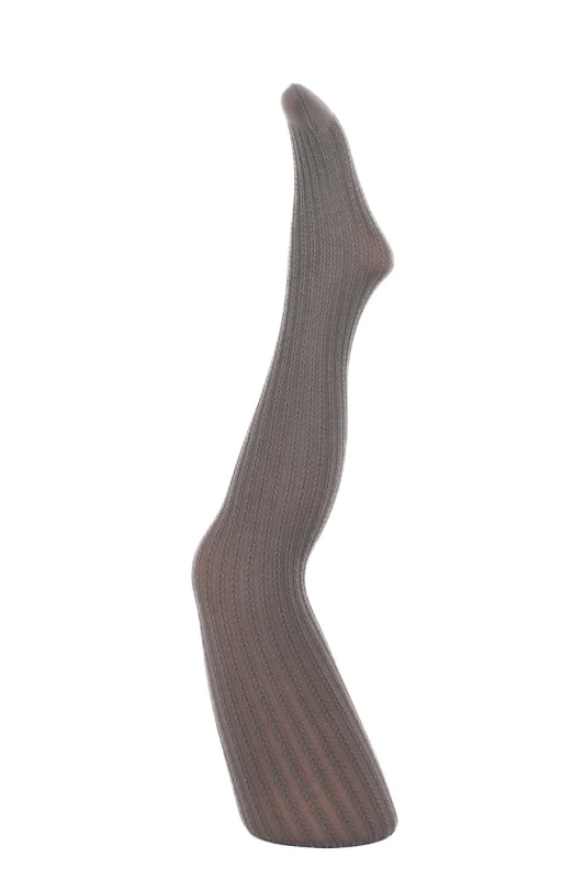 Rajstopy dla dziewczynek NOQ by Knittex BRAID mikrofibra wzorzyste GREY