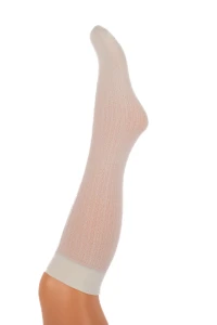Podkolanówki MOLLY w prążek 100 den CREAM
