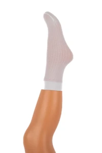 Skarpetki DOLLY w prążek BIANCO