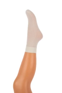 Skarpetki DOLLY w prążek CREAM