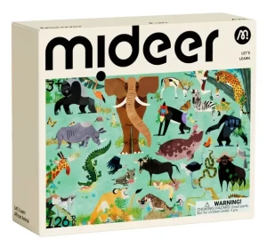 Puzzle Uczmy się! Zwierzęta Afryki 126 el. 3 lata+ mideer CT4300