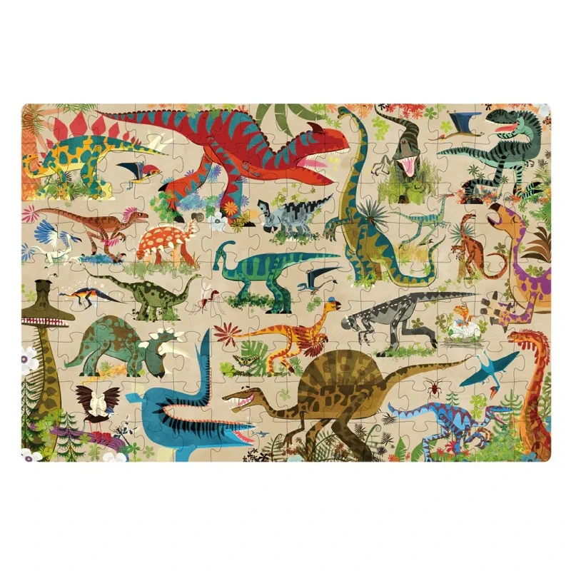 Edukacyjne puzzle Mideer z ilustracją dinozaurów
