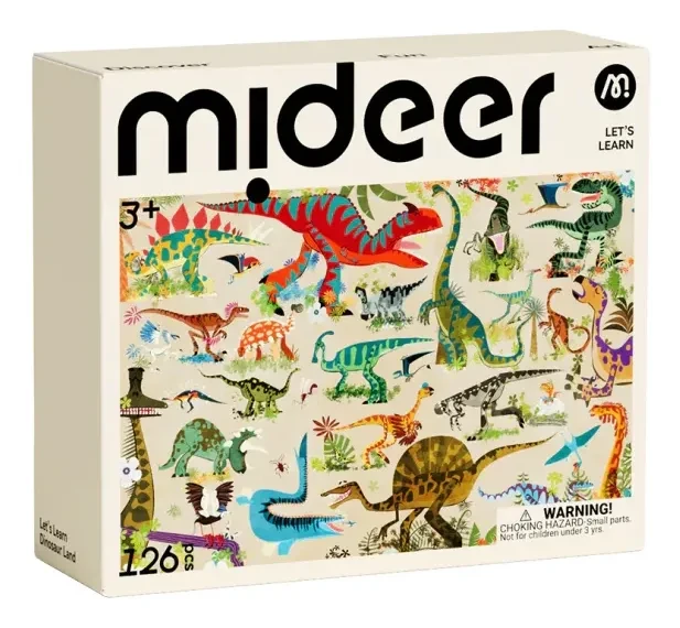 Puzzle Mideer Dinozaury – edukacyjna układanka 126 elementów