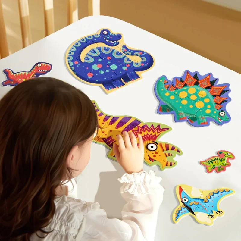 Puzzle Mideer 6w1 – pterodaktyl, stegozaur, triceratops i tyranozaur