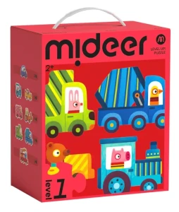 Puzzle dziecięce Level Up! 1 – Zwierzęce pojazdy 2 lata+ mideer MD1474
