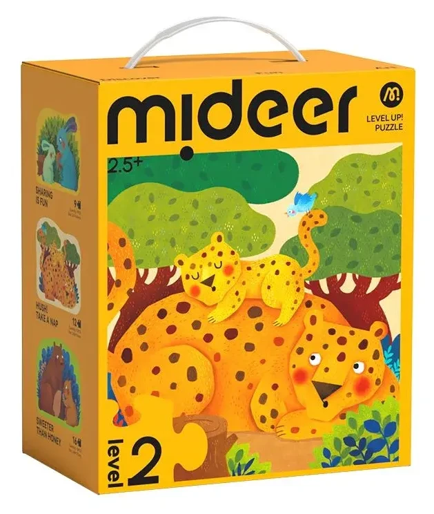 Puzzle Level Up! 2 – Buziak dla maluszka Mideer – zestaw edukacyjny dla dzieci 2+