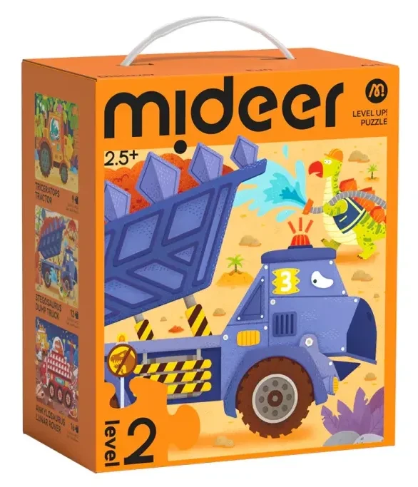 Puzzle Level Up! 2 – Dinoinżynierzy Mideer – zestaw edukacyjny dla dzieci 2+