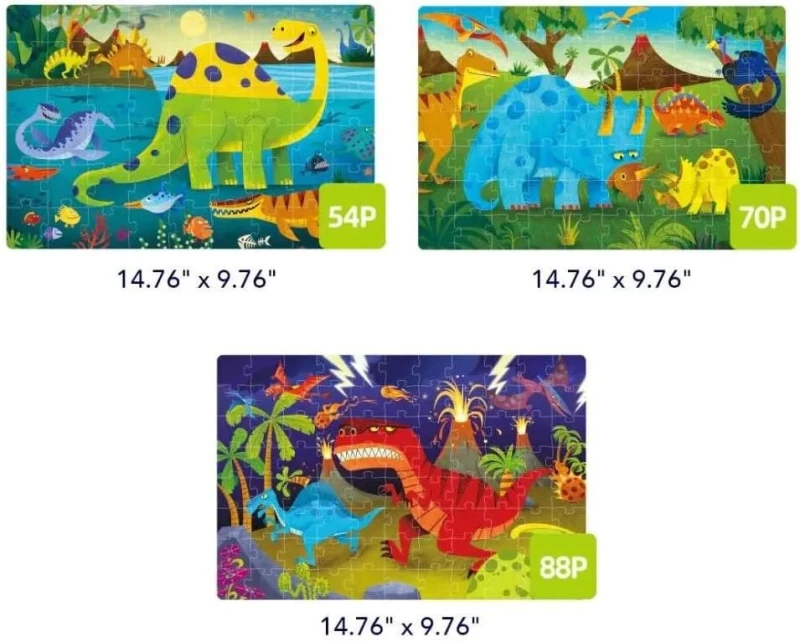 Puzzle dla dzieci – przygody z dinozaurami krok po kroku