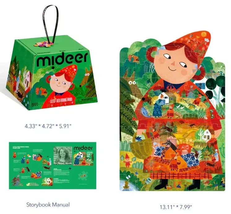 Puzzle Czerwony Kapturek Mideer – 59-elementowa układanka dla dzieci 3+
