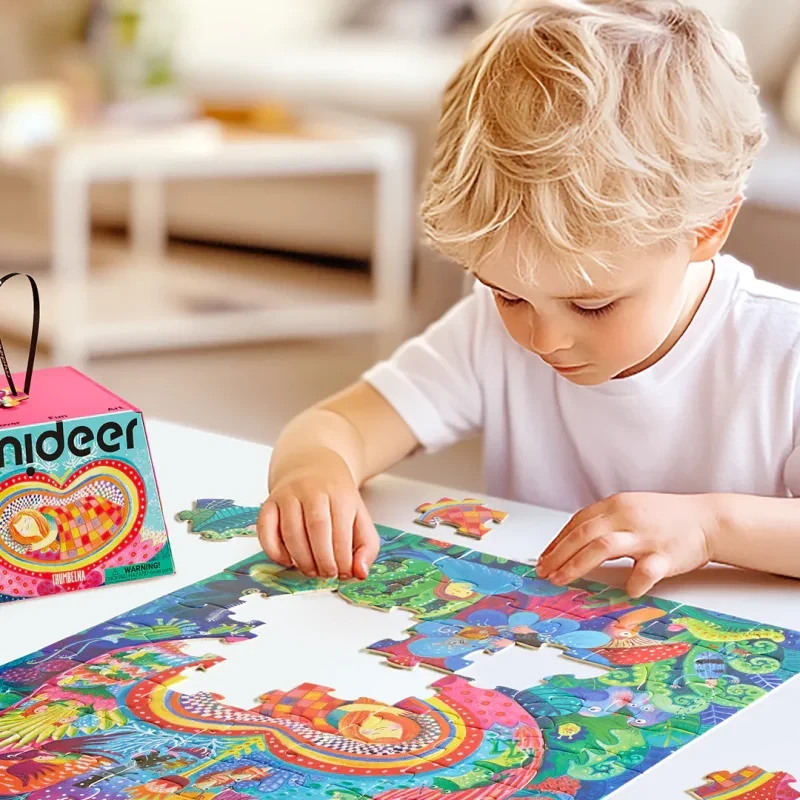 Artystyczne puzzle o nieregularnej formie – magiczny ogród i baśniowa ilustracja