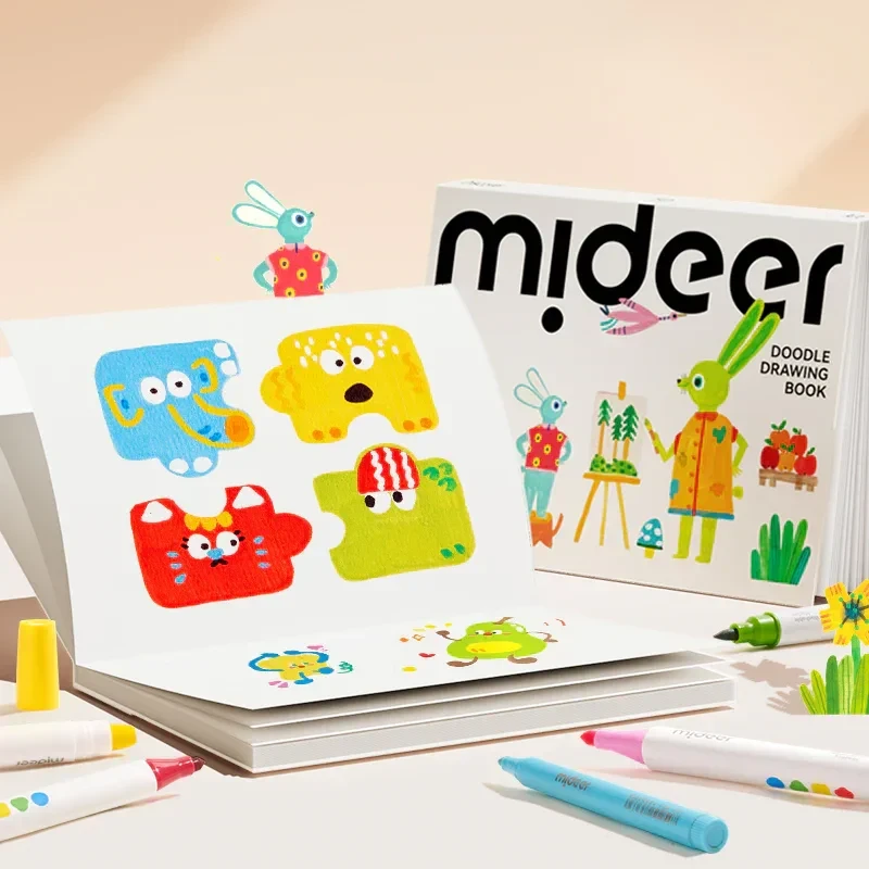 Blok rysunkowy 60 kartek Mideer MD1590 – papier do rysowania i malowania dla dzieci 3+