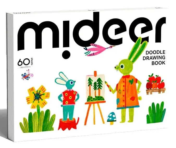 Blok rysunkowy Mideer 60 kartek dla dzieci 3+