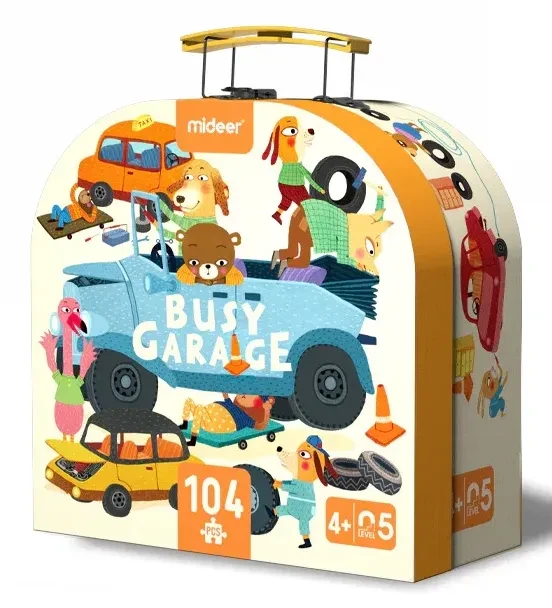 Puzzle Mój garaż 104 elementy Mideer MD3078