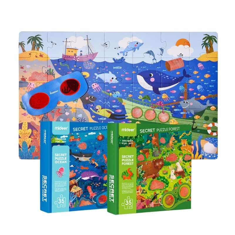Puzzle z okularami 3D Ocean dla dzieci