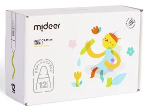Wkłady do miękkich zmywalnych kredek silky crayons 12 szt. 3 lata+ mideer MD4257