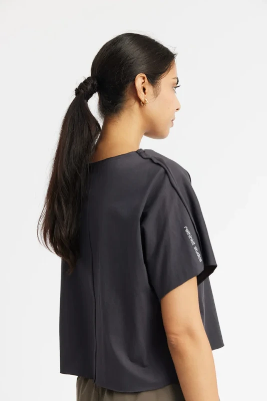 Rethinkit Studios tee short raw edges – oversize’owy t-shirt z logo
