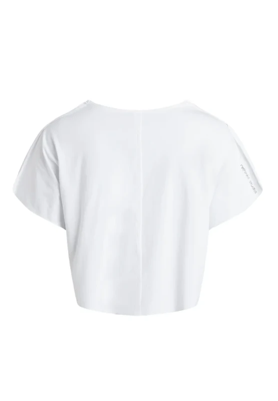 t-shirt damski z haftowanym logo Rethinkit Studios