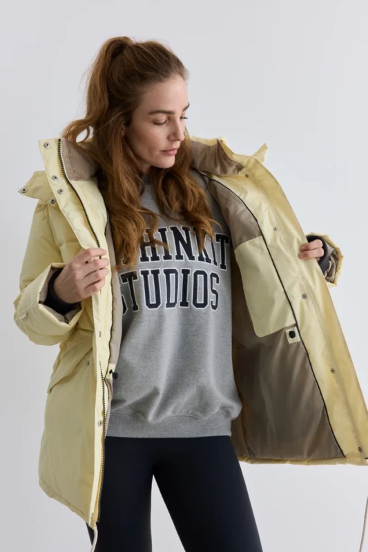 rethinkit studios lemon curd parka – sustainable outerwear