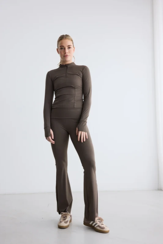 legginsy damskie z wysokim stanem flare rethinkit studios