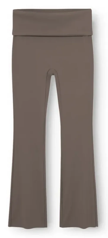 butter soft flare tights all day dark brown rethinkit studios – legginsy damskie